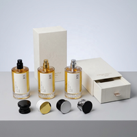 Botol Kaca Silinder Unik dengan Bagian Bawah Transparan dan Leher Crimp untuk Minyak Parfum 100 ml dengan Pompa Atomizer