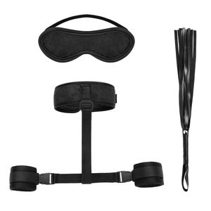 Juego de <span class=keywords><strong>Bondage</strong></span> Sm de cuero caliente chino para parejas, esposas Bdsm, Juguetes sexuales de cuello de revés para hombres y mujeres, juego de ataduras de cadena para el cuello - Product Image 1