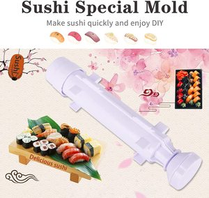 Moule à rouleaux à sushi amélioré, plastique de qualité alimentaire, fabricant de sushi, kit de fabrication de sushi DIY, machine à sushi, ustensiles de cuisine, blanc - Product Image 3