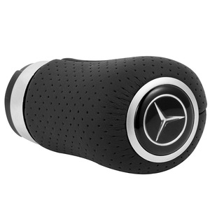 Mercedes-Benz <b>Shift</b> <b>Knob</b> Black Perforated Leather Manual Transmission Ergonomic Design - Product Image 3