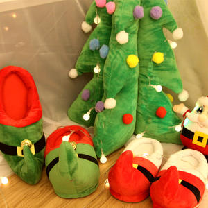 Autumn Winter <b>Indoor</b> Warm Cotton for <b>Slippers</b> for Men and Women Lovely Christmas Design Non-slip Anti-Slip Features for Home Use - Product Image 1