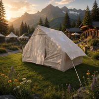 Tente gonflable légère de 6,3 m² en tissu Oxford 210D imperméable, abri de camping portable de 13 kg, 3*2,1*2 m, entrée unique, glamping
