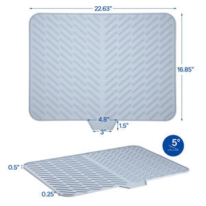 Hot Sale Anti-Slip Thick <b>Silicone</b> Dish Drying <b>Mat</b> Heat-Resistant Drying Pad Sink <b>Draining</b> Pad Faucet <b>Silicone</b> Dish Drying <b>Mat</b> - Product Image 2