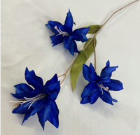 Prix de gros fleurs artificielles en soie bleu marine royale pour la décoration de fête de mariage centres de table de fleurs