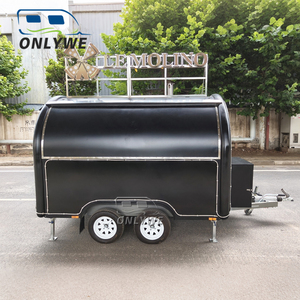Remolque de Comida Móvil Comercial ONLYWE, Remolque de Catering, Remolque de Concesiones con Estructura de Acero, Carrocería Aislada con Puerta Lateral de Acceso Trasero - Product Image 6