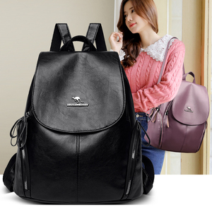 <span class=keywords><strong>Zaino</strong></span> in <span class=keywords><strong>pelle</strong></span> PU nera per <span class=keywords><strong>donna</strong></span> Borsa elegante, leggera e resistente per la scuola o il lavoro - Product Image 1