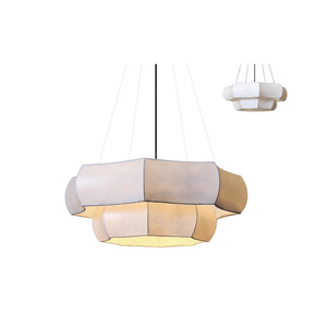Lámpara de araña octogonal de doble capa con base para bombilla E27, forma redonda, para sala de estar, dormitorio, hotel, casa de huéspedes - Product Image 4