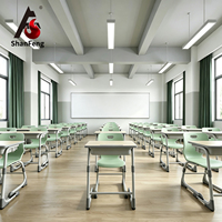 Meubles scolaires durables, bureau réglable en hauteur pour un seul élève avec tiroirs, chaises d'étude pour la bibliothèque, lecture, de 8 à 10 ans