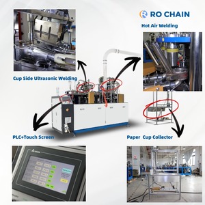 PE/PLA Coated Fully Automatic High Speed 2-18oz <strong>Paper</strong> <strong>Cup</strong> Making <strong>Machine</strong> With PLC Engine &amp; Pump-1 Year Warranty - Product Image 2