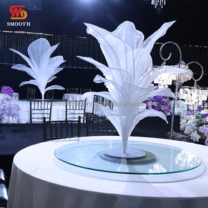 Décoration de mariage et de fête d'anniversaire LEDA, arbre en fil violet moderne très vendu, grande fleur en organza - Product Image 2