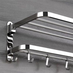 Toallero Plegable de Acero Inoxidable 304 con 4 Barras, Montado en la Pared, para Baño - Product Image 1