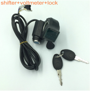 Accélérateur à doigt/<span class=keywords><strong>pouce</strong></span> 12-100v + Affichage numérique + Verrouillage/clé pour pièces <span class=keywords><strong>de</strong></span> vélo électrique, scooter, VTT, tricycle, voltmètre <span class=keywords><strong>de</strong></span> batterie - Product Image 5