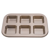 Mini moule de cuisson carré jetable en acier inoxydable avec 12 et 6 cavités pour four domestique, pour pain, gâteau, Noël, mariage