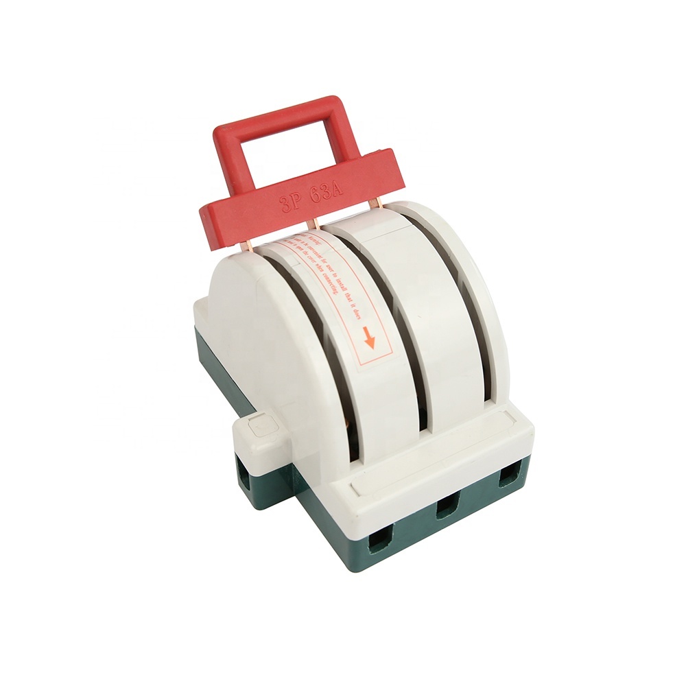 Offres Spéciales 2P 63A CUIVRE Double Jet Changement Sur Interrupteur À Couteau En Plastique
