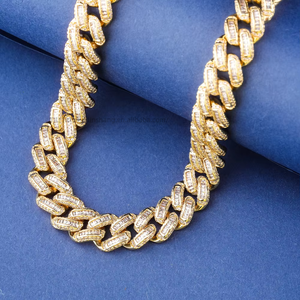 Hip-hop Necklace Versatile High-end <b>Copper</b> Inlaid Zircon Unisex European American Jewelry Wholesale - Product Image 1