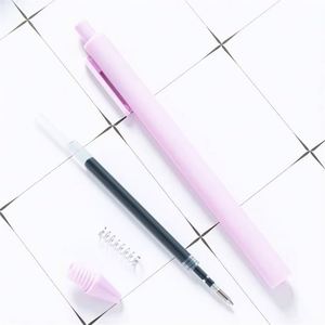 Stylo en plastique fantaisie à encre gel rétractable de haute qualité avec logo personnalisé couleur bonbon - Product Image 4