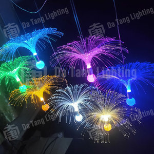 Lámpara decorativa LED RGB con diseño de medusa de fibra óptica para exteriores, ideal para parques, paisajes y exhibiciones festivas. - Product Image 1