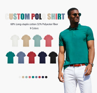 Chemises pour hommes avec logo personnalisé, 68% coton à fibres longues, 32% polyester, respirantes, décontractées, pour le travail, 9 couleurs, vente en gros, tailles S-6XL, 6XL