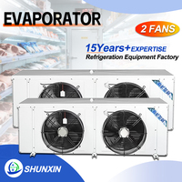 Équipement de stockage frigorifique pour viande de haute qualité personnalisé avec 2 ventilateurs, congélateur rapide, serpentin évaporateur, unité de réfrigération, évaporateur refroidi par air