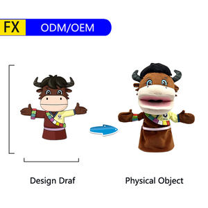 Burattino a Mano Personalizzato con Design di Cartoni Animati, Super Morbido in Peluche Imbottito con Cotone PP, Accessori per Spettacoli di Marionette - Product Image 2