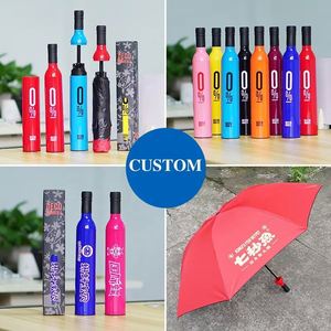 Parapluie pliable anti-UV résistant au vent personnalisé pour bouteille de vin pour enfants - Product Image 3