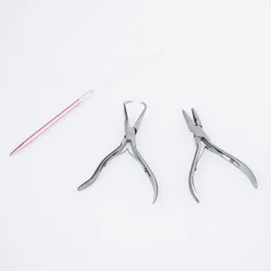 Hot Selling Hair Extension Kit Pliers Pulling Hook Bead Device Tool Kits With Stainless Steel