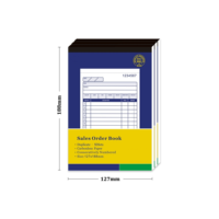 Carnet de reçus autocopiants à couverture rigide de 7 pouces, 3 feuillets, blanc et jaune, avec logo personnalisé pour les transactions et les appels de service