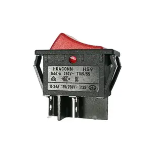 DEWO HS9 4 pinos switch balancim duplo pólo único atuador barco interruptores 20A 250V interruptor iluminado para máquinas
