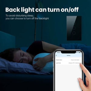 미국 AU 표준 알루미늄 프레임 터치 스크린 유리 패널 스마트 스위치 SAA 승인 Tuya 앱 WiFi 제어 조명 스위치 - Product Image 3