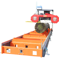 Scie à ruban horizontale portative pour remorque, options essence/électrique, capacité de coupe 910x380x4800mm, garantie 1 an