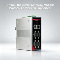 Gateway Industrial IoT 4G LTE para Montaje en Riel DIN, RS485, RS232, Modbus, MQTT, TCP, UDP, Amplio Rango de Temperatura 40-75°C, DC 9-36V