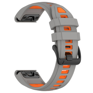 Bracelet en silicone bicolore <span class=keywords><strong>QuickFit</strong></span> pour Garmin Fenix 8 7 7X 6 6X 5X E /Enduro 3 <span class=keywords><strong>26</strong></span> 20 22 mm Bracelet <span class=keywords><strong>de</strong></span> <span class=keywords><strong>montre</strong></span> pour Garmin Fenix 7x Pro - Product Image 1