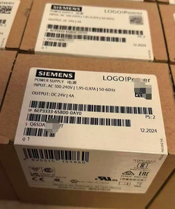 6EP3333 6SB00 0AY0 LOGO พาวเวอร์ซัพพลาย อินพุต 100 240V AC เอาต์พุต 24V 4A 96W ติดตั้งบนราง DIN - Product Image 1