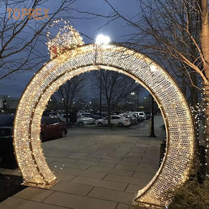 Luci Decorative a Motivo di Archi Circolari 3D Natalizi da Esterno Toprex Decor a LED per Uso Commerciale Oro in Serie - Product Image 3