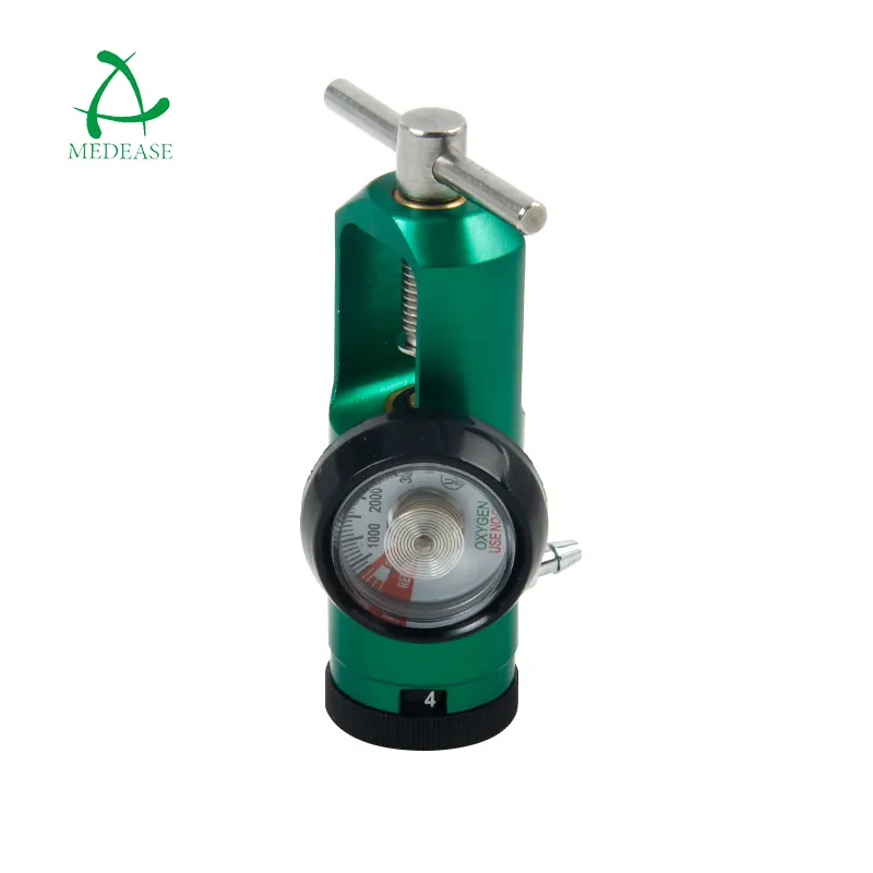 CGA 870 Regulator Tekanan Oksigen Medis, Regulator Silinder Yoke Pin Aluminium Iso13232 0/8/15/25LPM 0/8/15/25LPM