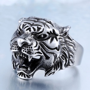 Anillo de Hip Hop Personalizado de Moda, en Forma de Tigre, de Acero Inoxidable 316L, Nuevo - Product Image 1
