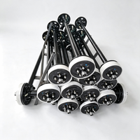 Nouveau kit d'essieu ZHONGXING de type américain 7K 7000lbs, suspension à bras oscillant à ressorts à lames à double œil 8 trous pour remorque robuste