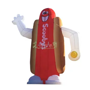 Aufblasbare Hot Dog Modell Werbung Fried Food Modell Cartoon Hot Dog für Burger Shop Dekoration oder Promotion