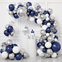 Kit d'arche de guirlande de ballons de luxe noir et or, ballons gonflables en latex pour événements professionnels et décorations de fête de bachelier