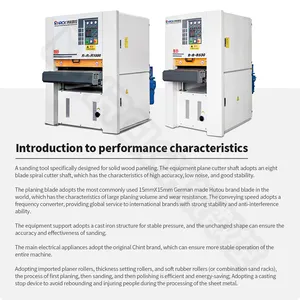 H-H-H1000 деревообрабатывающий напольный дверной шлифовальный станок сверхмощный Автоматический широколенточный шлифовальный станок для дерева