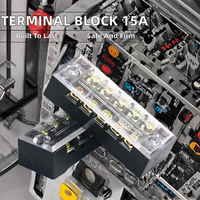 Bloc de distribution en cuivre à vis multipositions ignifuge 100A 5-10 AWG pour armoire de commande d'automatisation industrielle