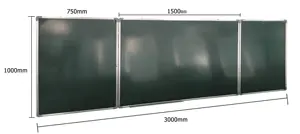 กระดานชอล์กสีเขียวพับได้สำหรับการศึกษาด้าน300X100cm