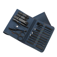 Ensemble de manucure 4/16/18 personnalisé de haute qualité kit de manucure et de pédicure professionnels en acier inoxydable avec sac en cuir