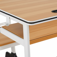 Table et chaise d'étude réglables écologiques modernes, mobilier de classe pour lycée, bois BAIGANG, garantie 3 ans