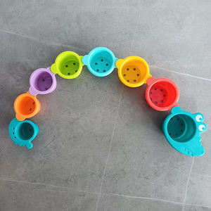 Huanger Cocodrilo Spillers Apilamiento y Colar Copas Juego de juguetes Educativos tempranos Juguetes de baño de plástico para bebés para niños pequeños 1-3 - Product Image 6