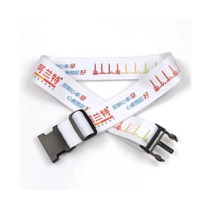 Adjustable 50mm Width Polyester Sublimation Printed Professional <b>Luggage</b> <b>Belt</b> with Custom Release Buckle for Suitcase - Product Image 4