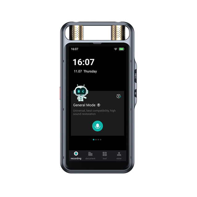 Portable Smart AI Wireless Voice Recorder with IPS Display 16GB Digital Device for Offline Language Translation