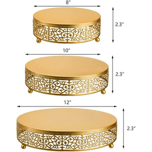 Décoration de table de mariage de style européen, support à gâteau à étages en fer forgé, plateau à fruits, plateau à desserts, ensemble de trois pièces - Vente en gros en Chine - Product Image 4