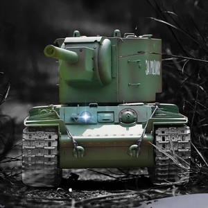 รถถังบังคับวิทยุ Heng Long 3949-1 รุ่นมืออาชีพ ขนาด 1/16 7.0 โซเวียต Kv-2 Rtr รถถังบังคับวิทยุขนาดใหญ่ 3949 ของเล่นทหาร - Product Image 2