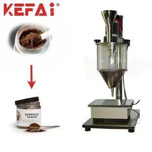 KEFAI High Comment Tabletop Screw Auger 10g 20g 50g Coffee Powder Filling Machine Semi-automatic Type Economical